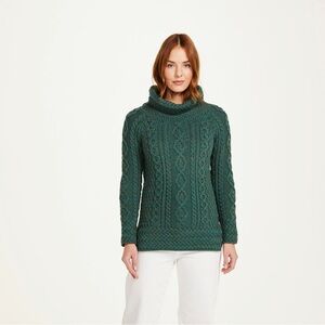 Carraig Donn Irish Knit Turtleneck Tunic Sweater